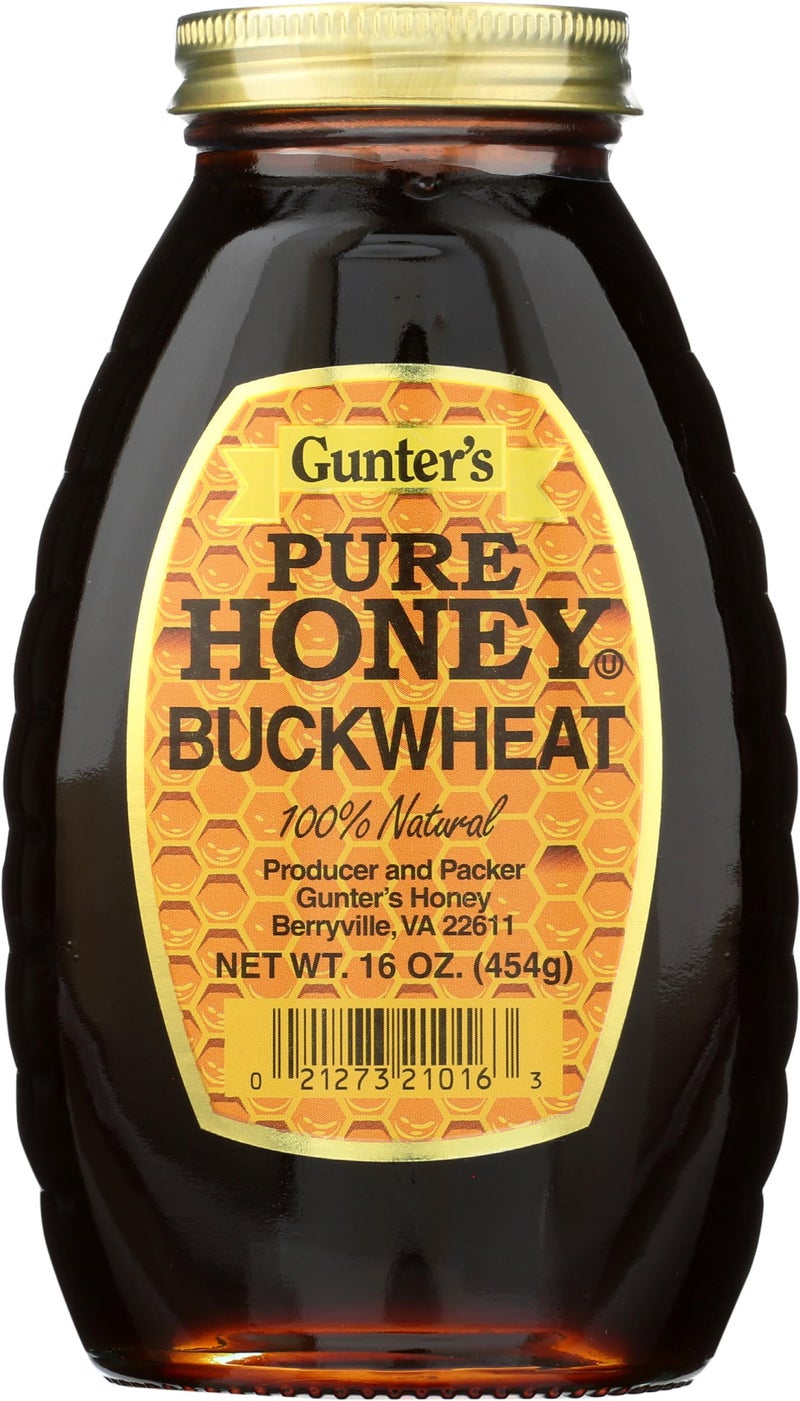 Gunter's Pure Buckwheat Honey, Buckwheat, 16 Ounce - Image 1